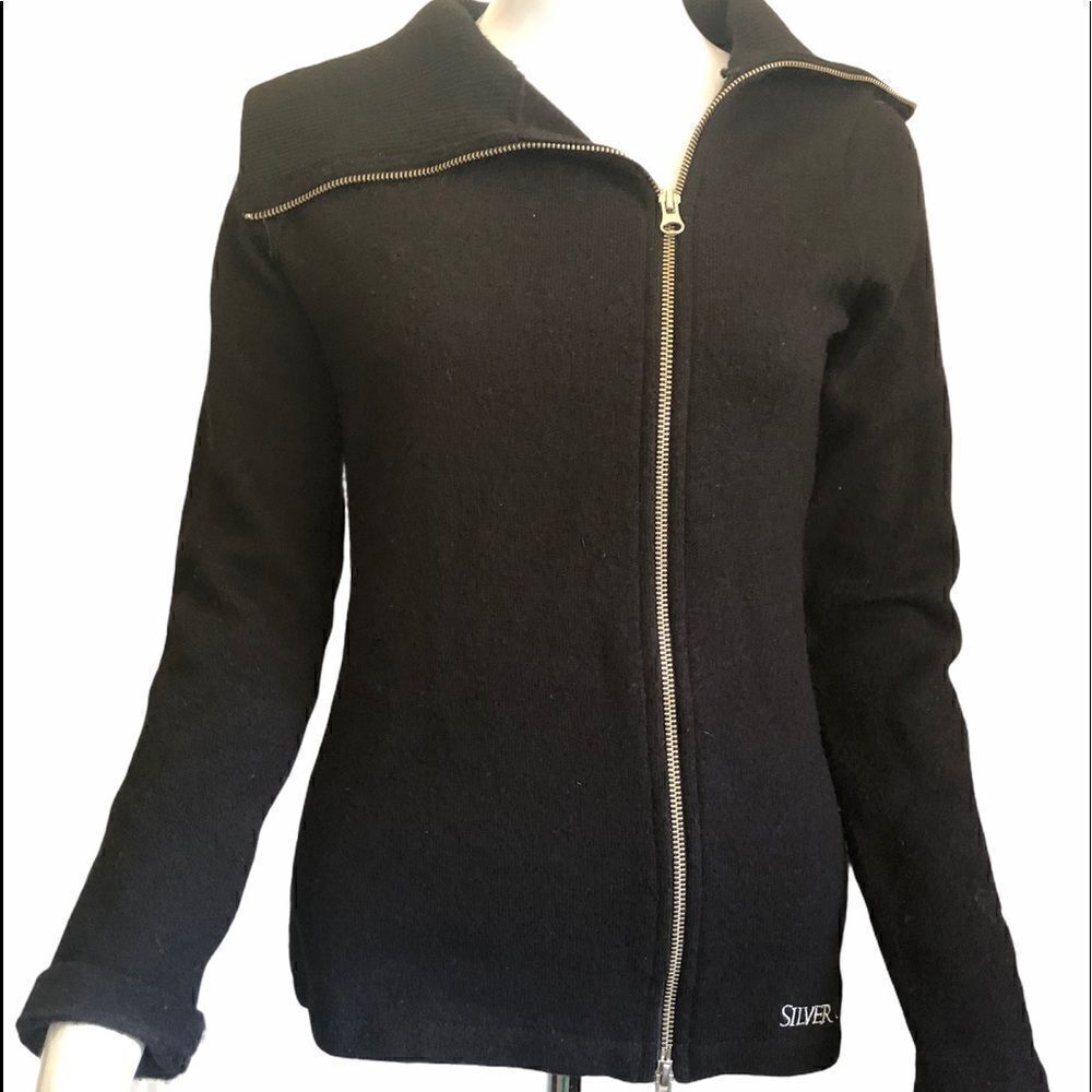 KUHL Prague Wool Asymmetrical Black Full Zip Jacket Size XS - Picture 1 of 11